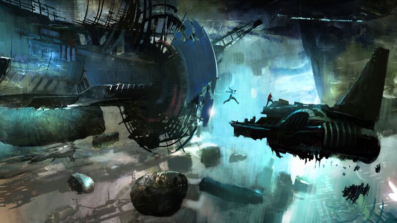 Spaceships in Debris Field