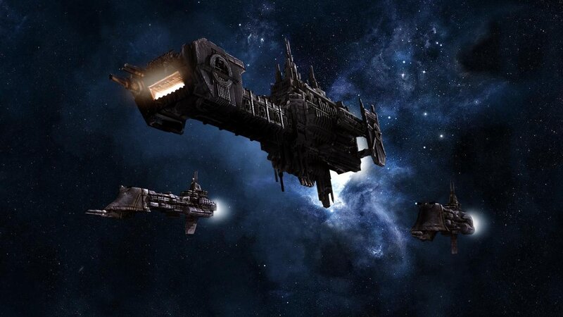 spaceships in deep space