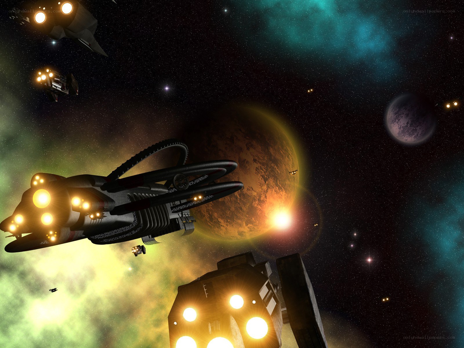 Spaceships in deep space