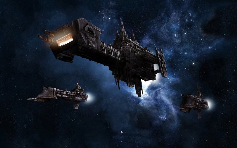 spaceships in deep space
