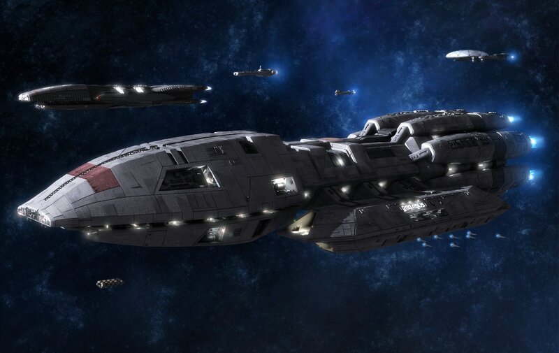 spaceships in deep space
