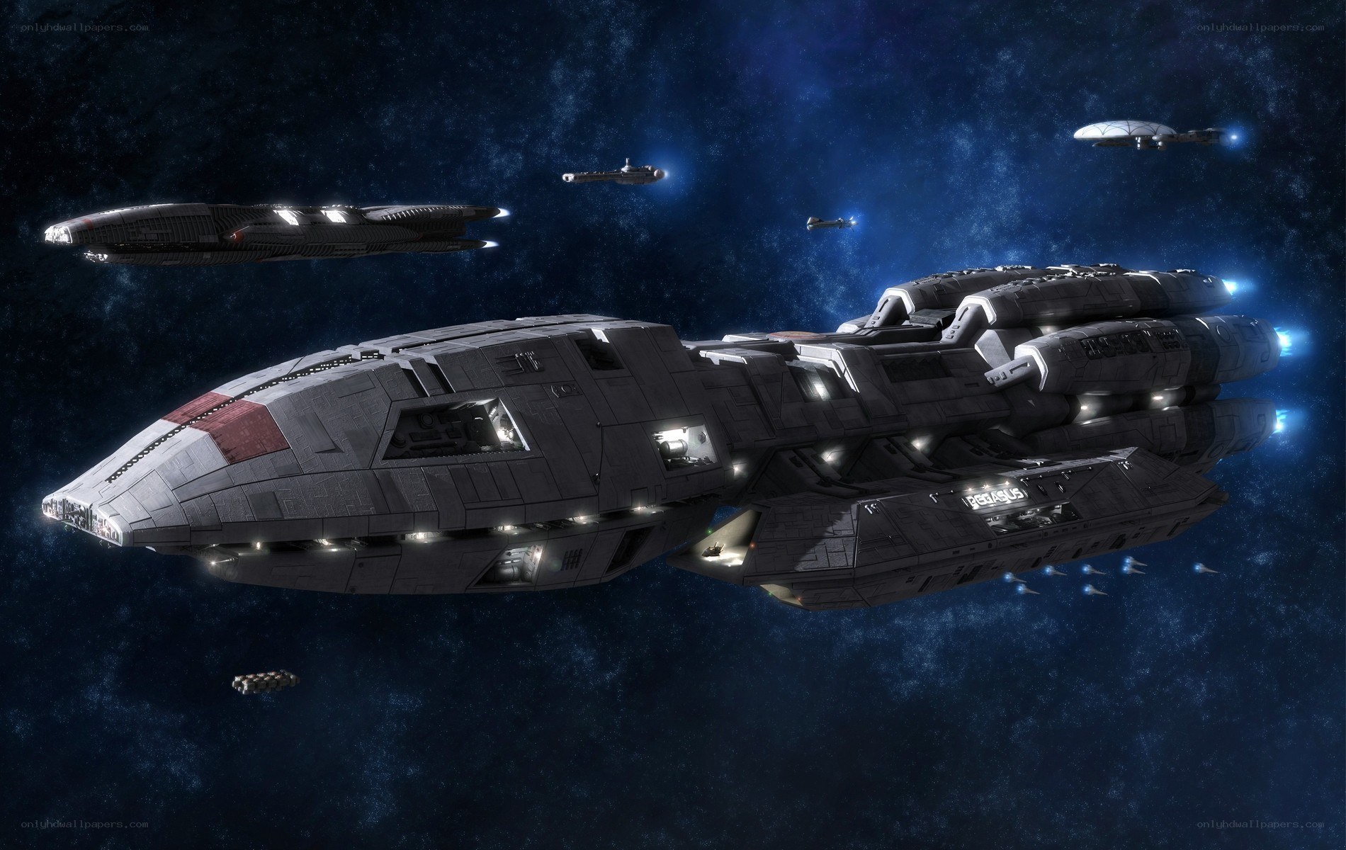 spaceships in deep space