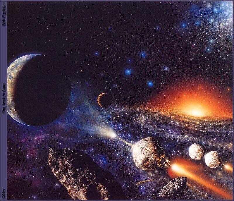 Spaceships in Deep Space — Blue