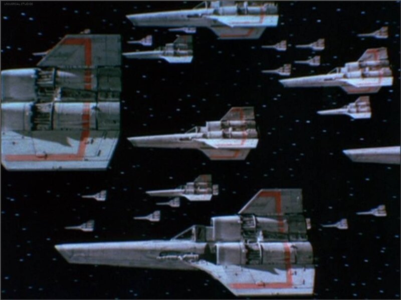 Spaceships in Formation — Black, Dramatic, Night