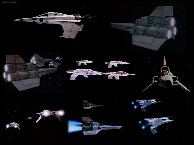 Spaceships in Formation — Black, Dramatic