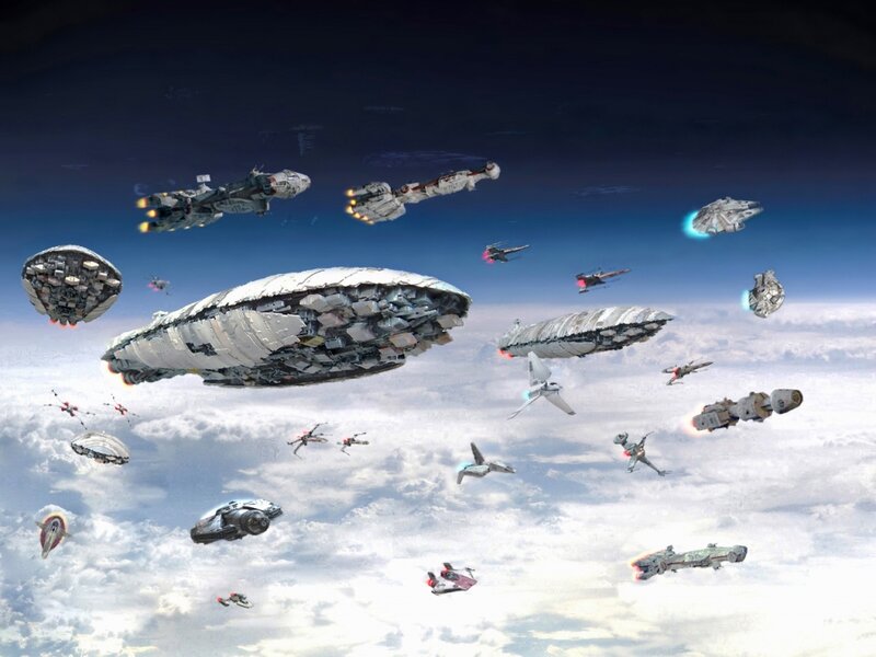 Spaceships in Formation — White