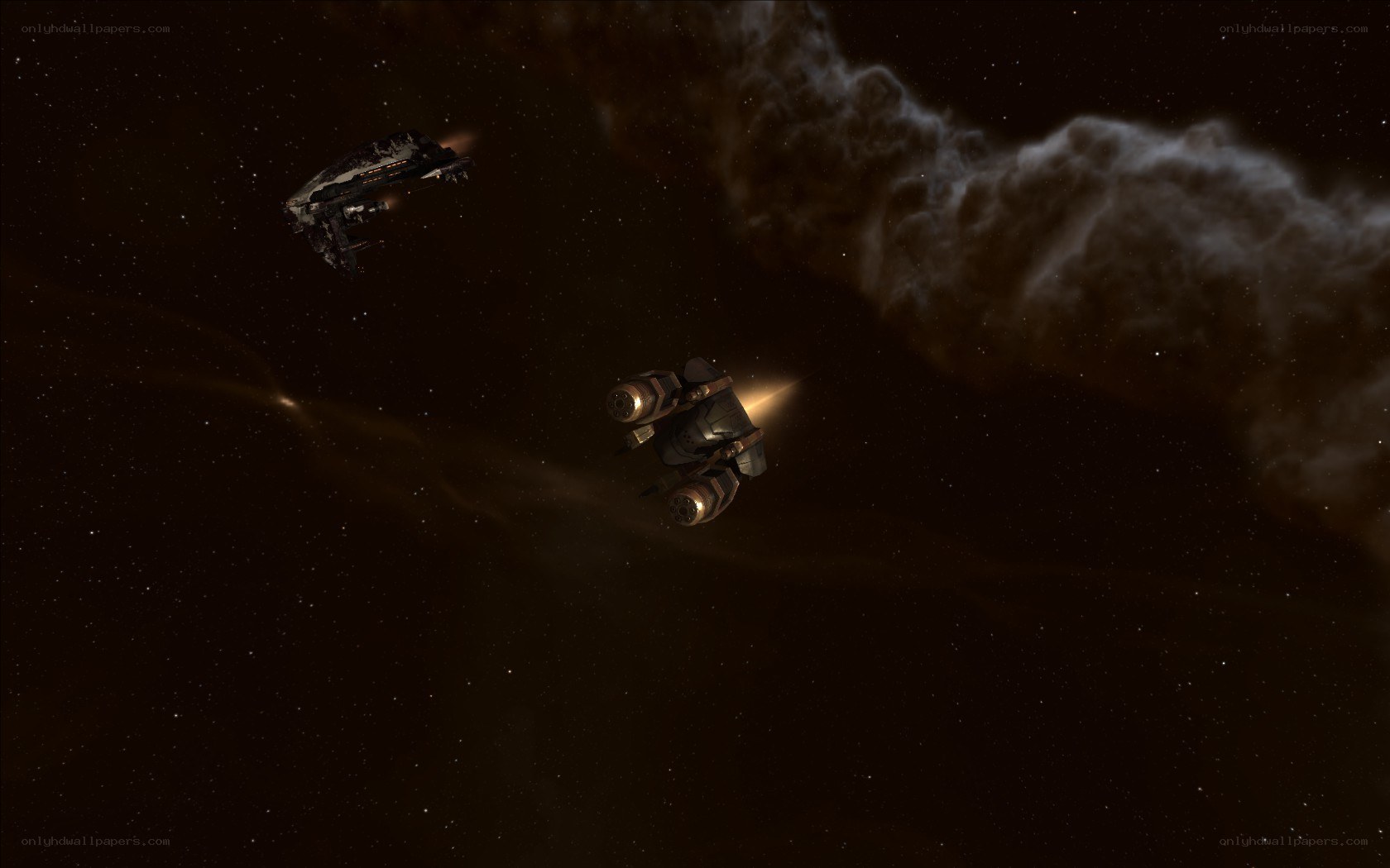 Spaceships in nebula