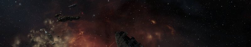Spaceships in Nebula — Black, Dramatic, Night, Digital Art, Starships