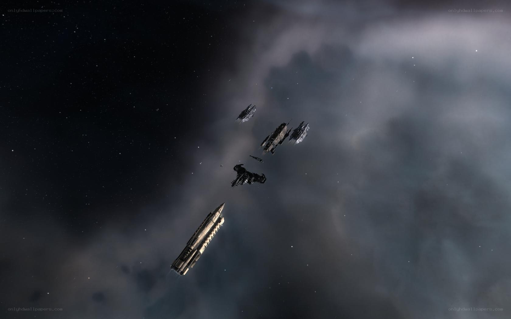 Spaceships in nebula formation