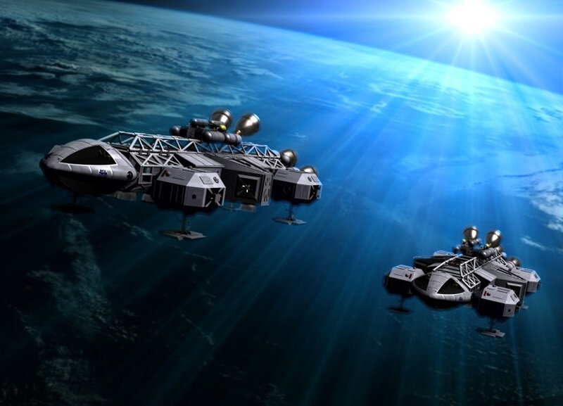 spaceships in ocean