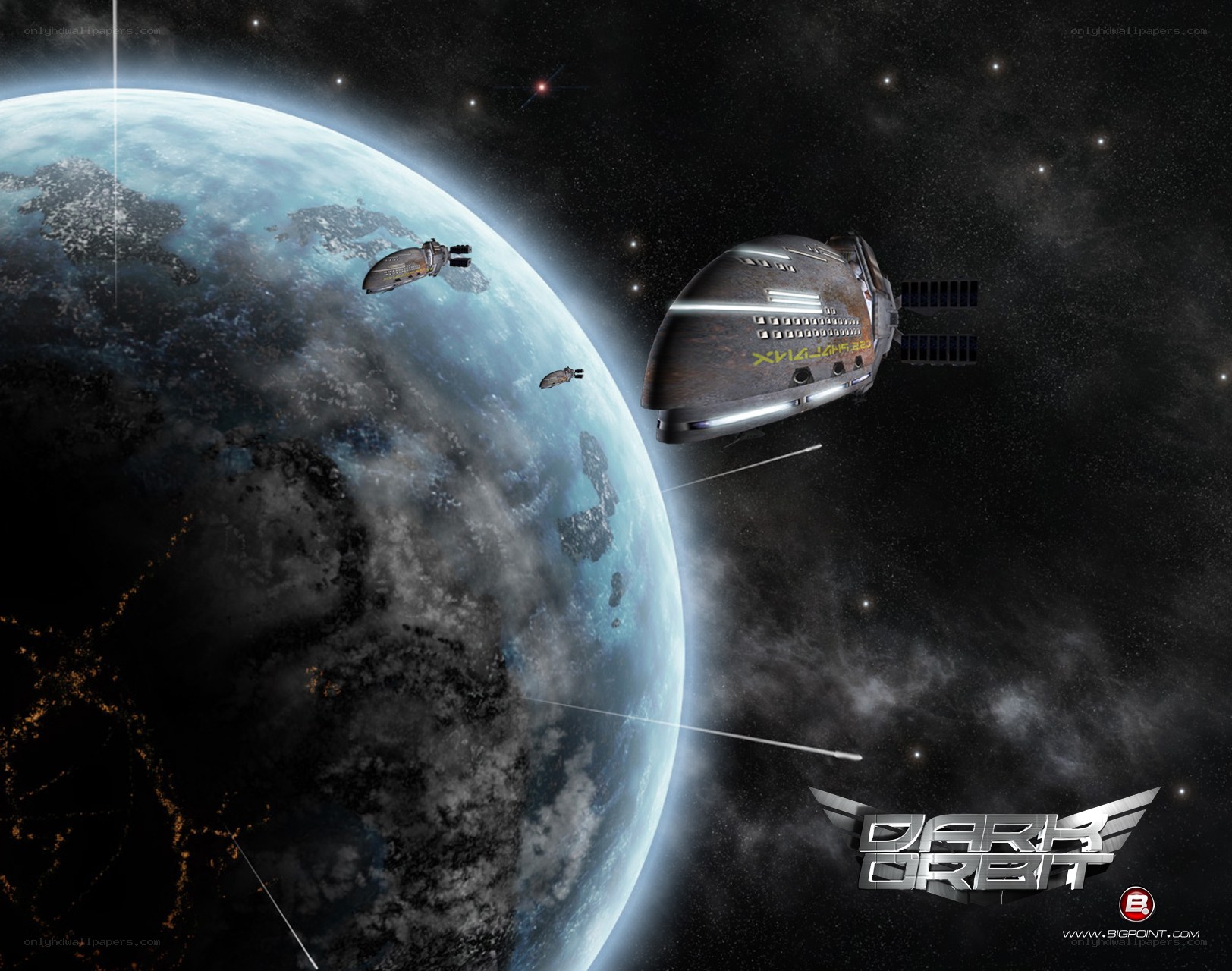 Spaceships in orbit around a planet