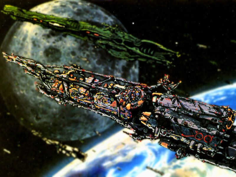 Spaceships in Orbit — Black