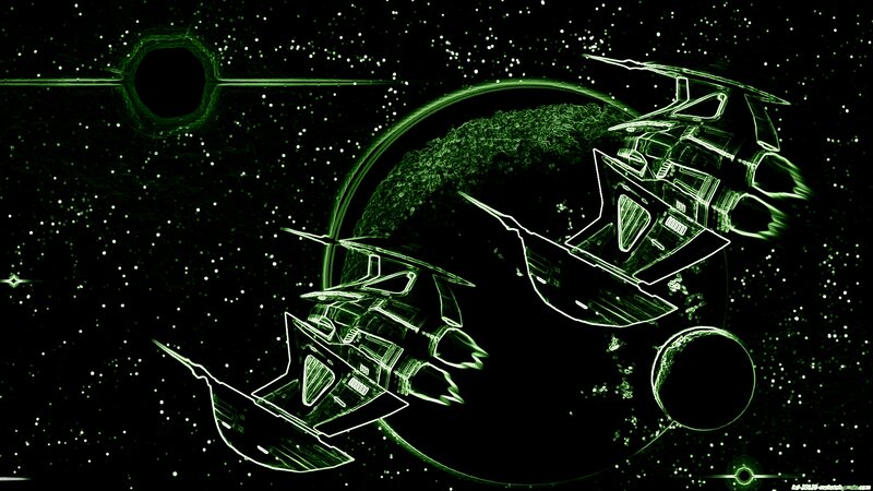 Spaceships in Orbit — Green