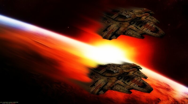 Spaceships in Orbit — Red