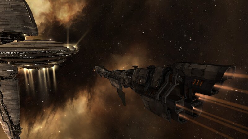 Spaceships in Space — Black, Dramatic, 3d Render, Starships
