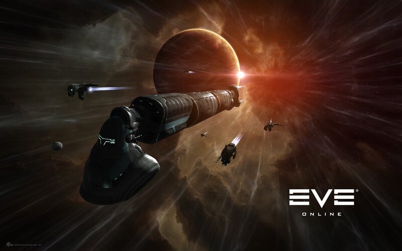 Spaceships in Space — Black, Dramatic, Digital Art, Planet, Star