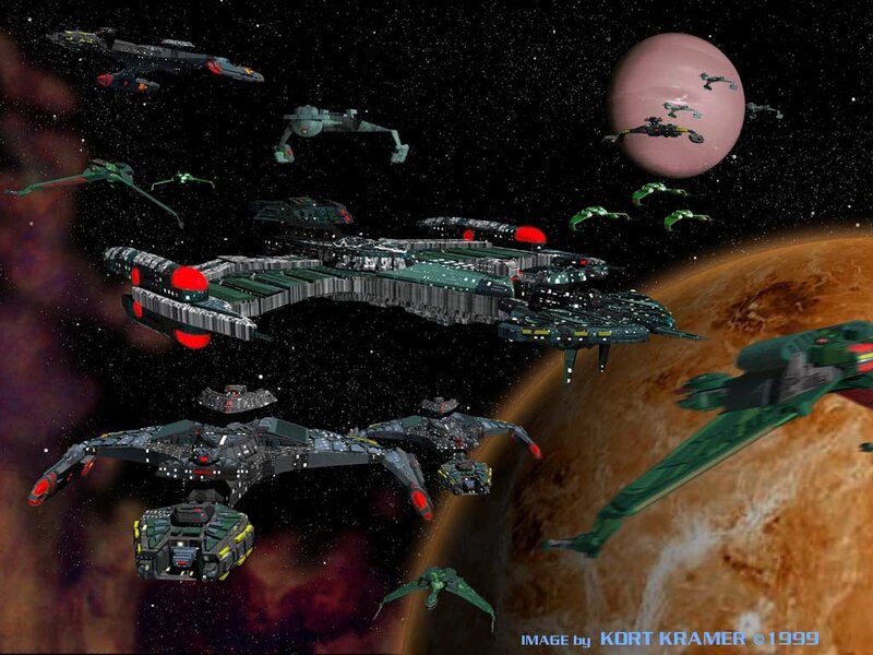 Spaceships in Space — Black, Dramatic, Digital Art