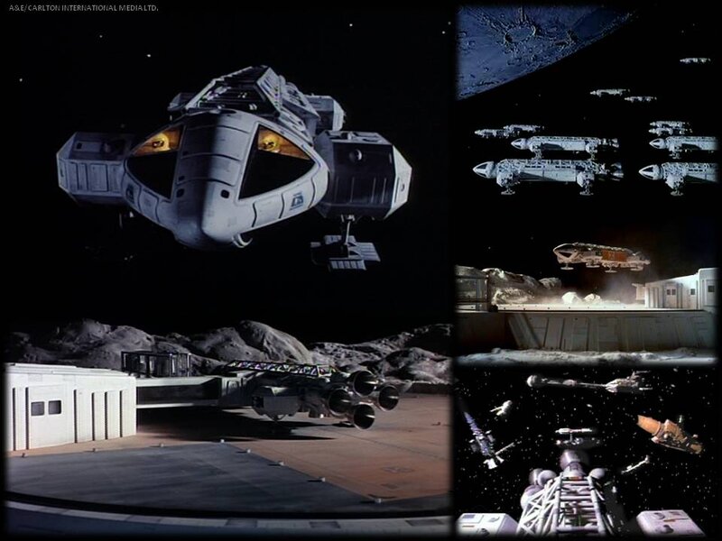 Spaceships in Space — Black, Dramatic, Night