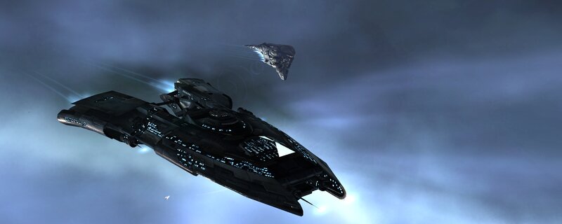 Spaceships in Space — Blue, Dramatic