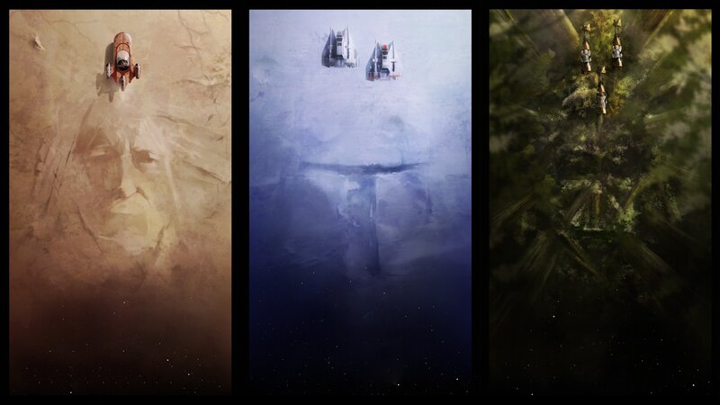 Spaceships in Three Environments