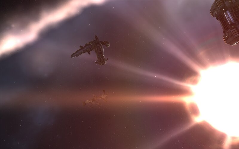Spaceships near a bright star