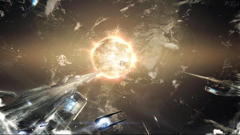 Spaceships near a dying star