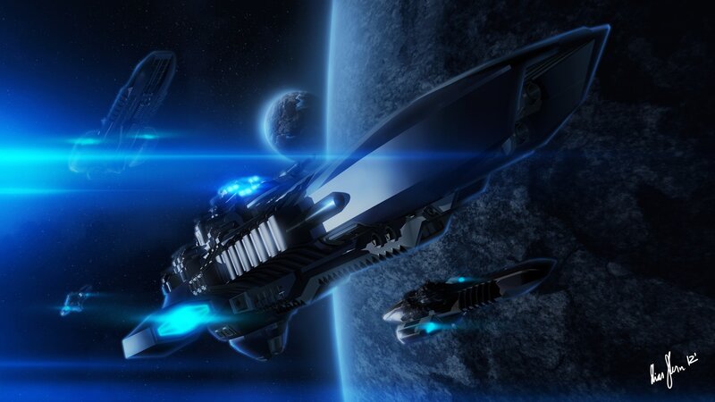 Spaceships near a planet