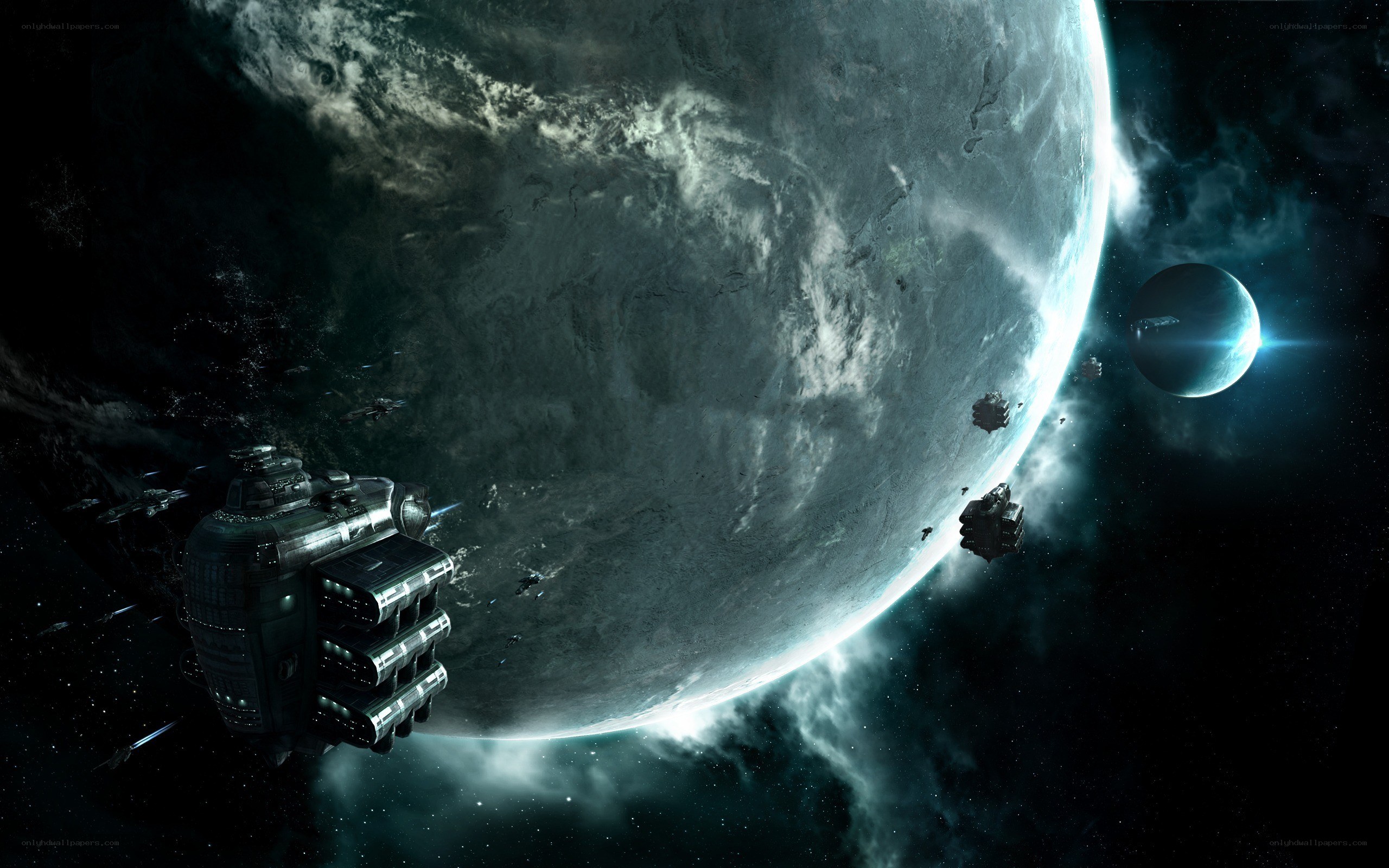 Spaceships near a planet