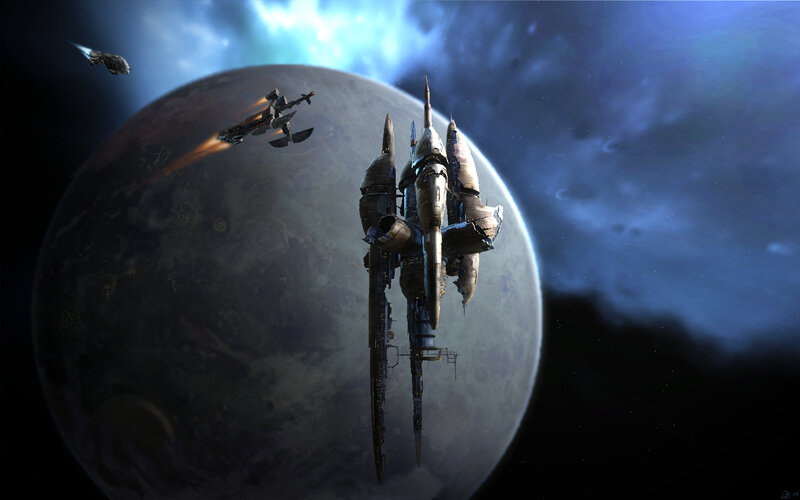 Spaceships near a planet