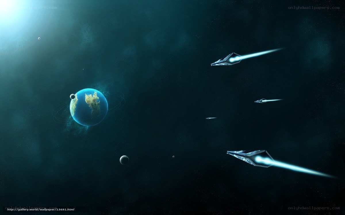 Spaceships near a planet