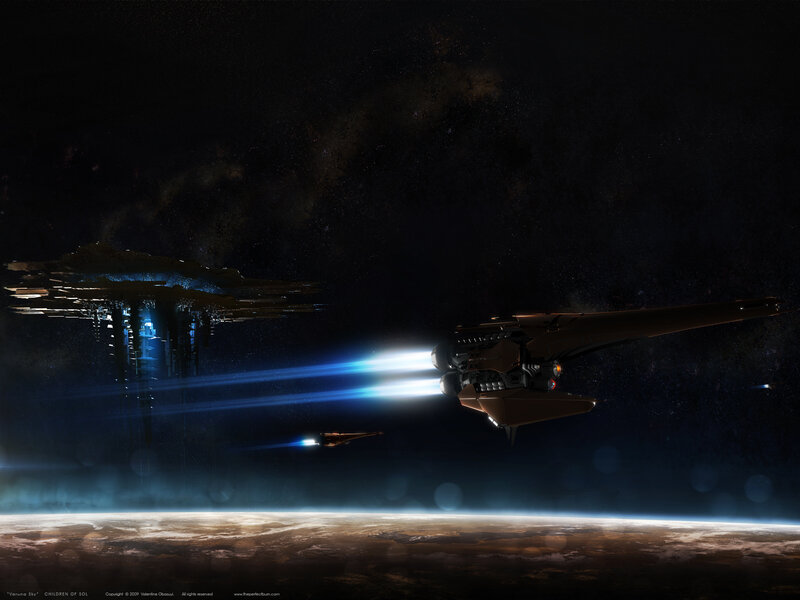 Spaceships near a space station