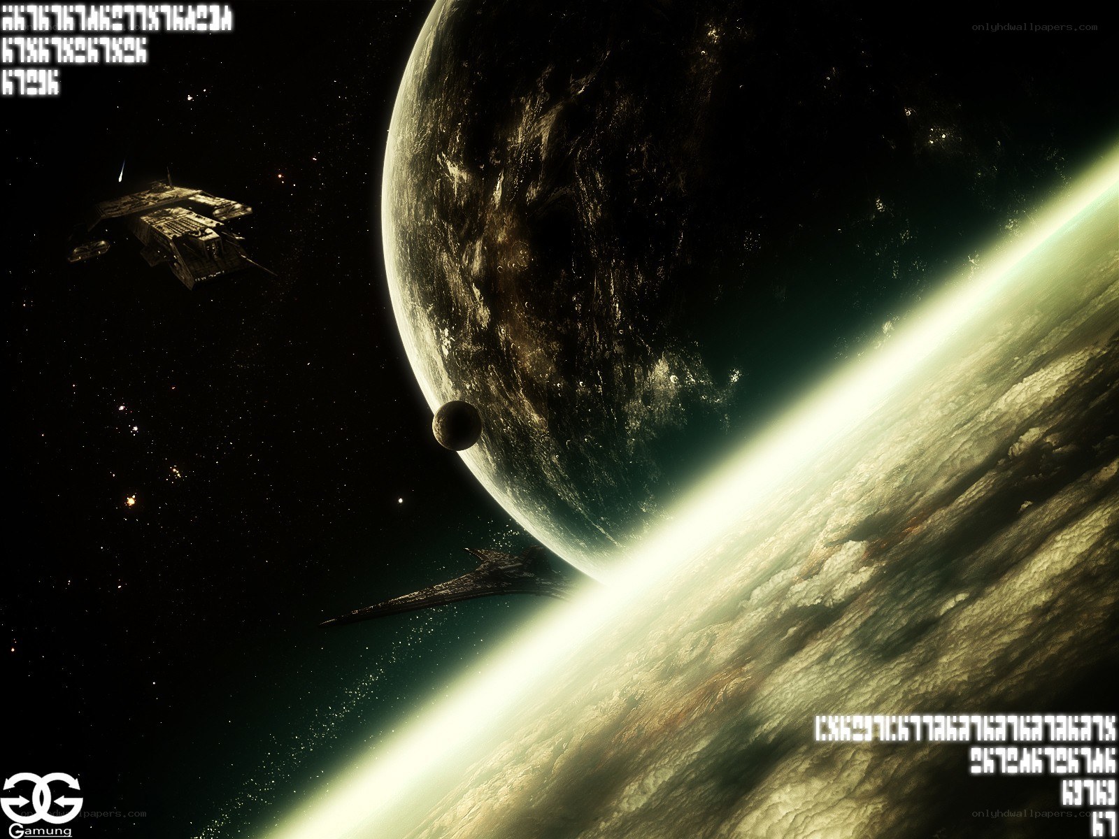 Spaceships near alien planets