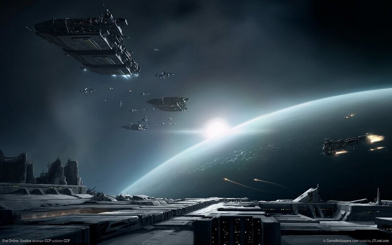 Spaceships Near Planet — Gray