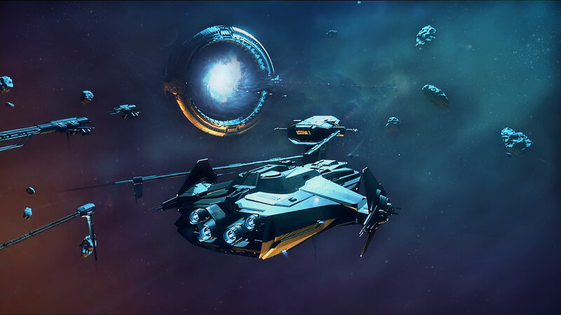 Spaceships Near Wormhole