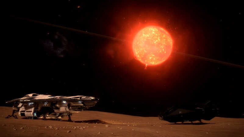 Spaceships on Alien Planet — Red