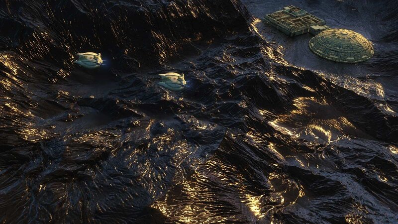 Spaceships on Alien Surface