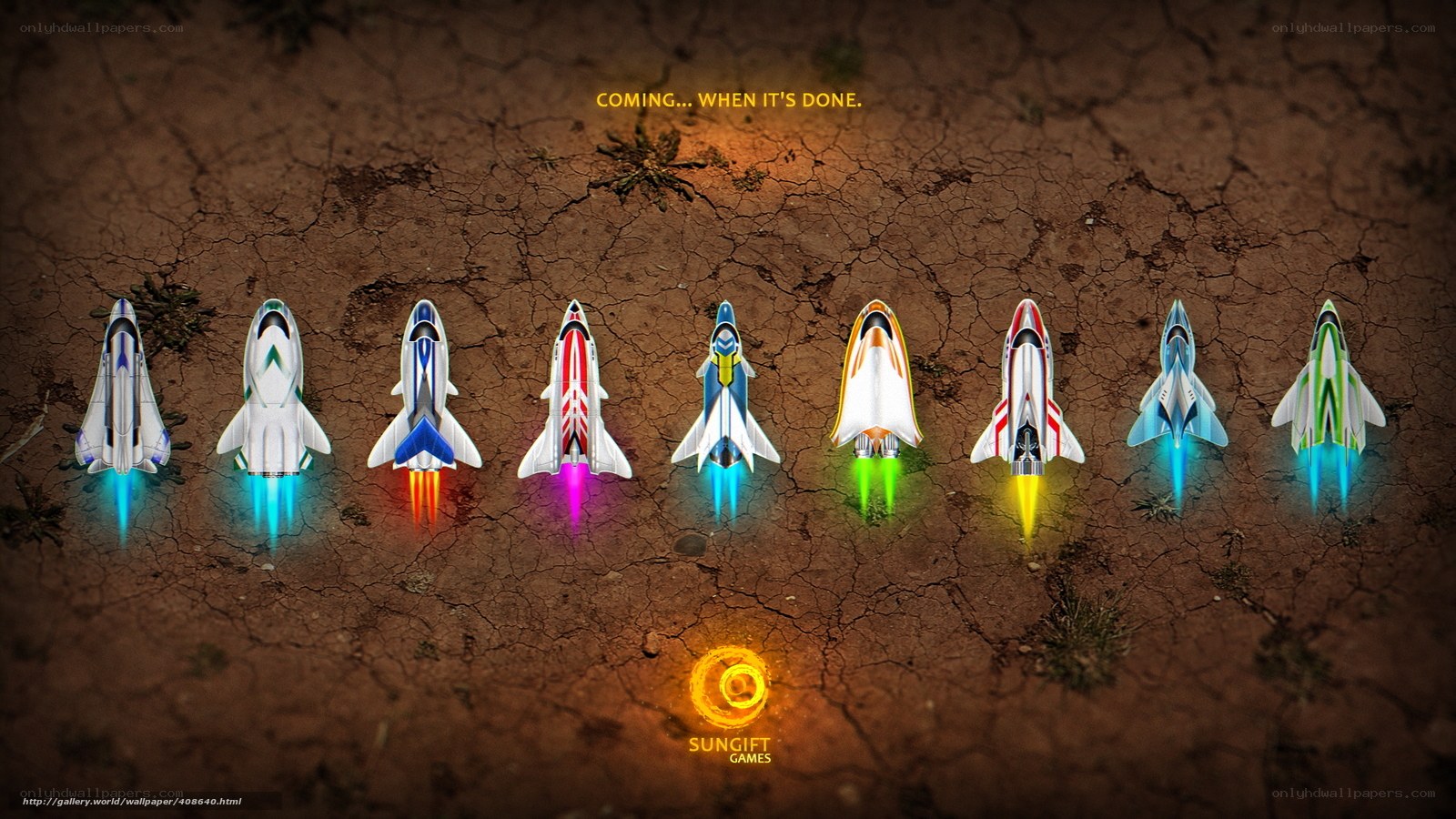 Spaceships on cracked ground