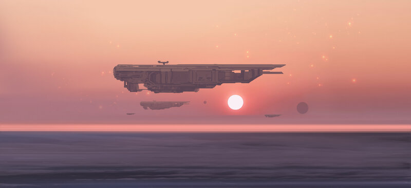 Spaceships over Ocean