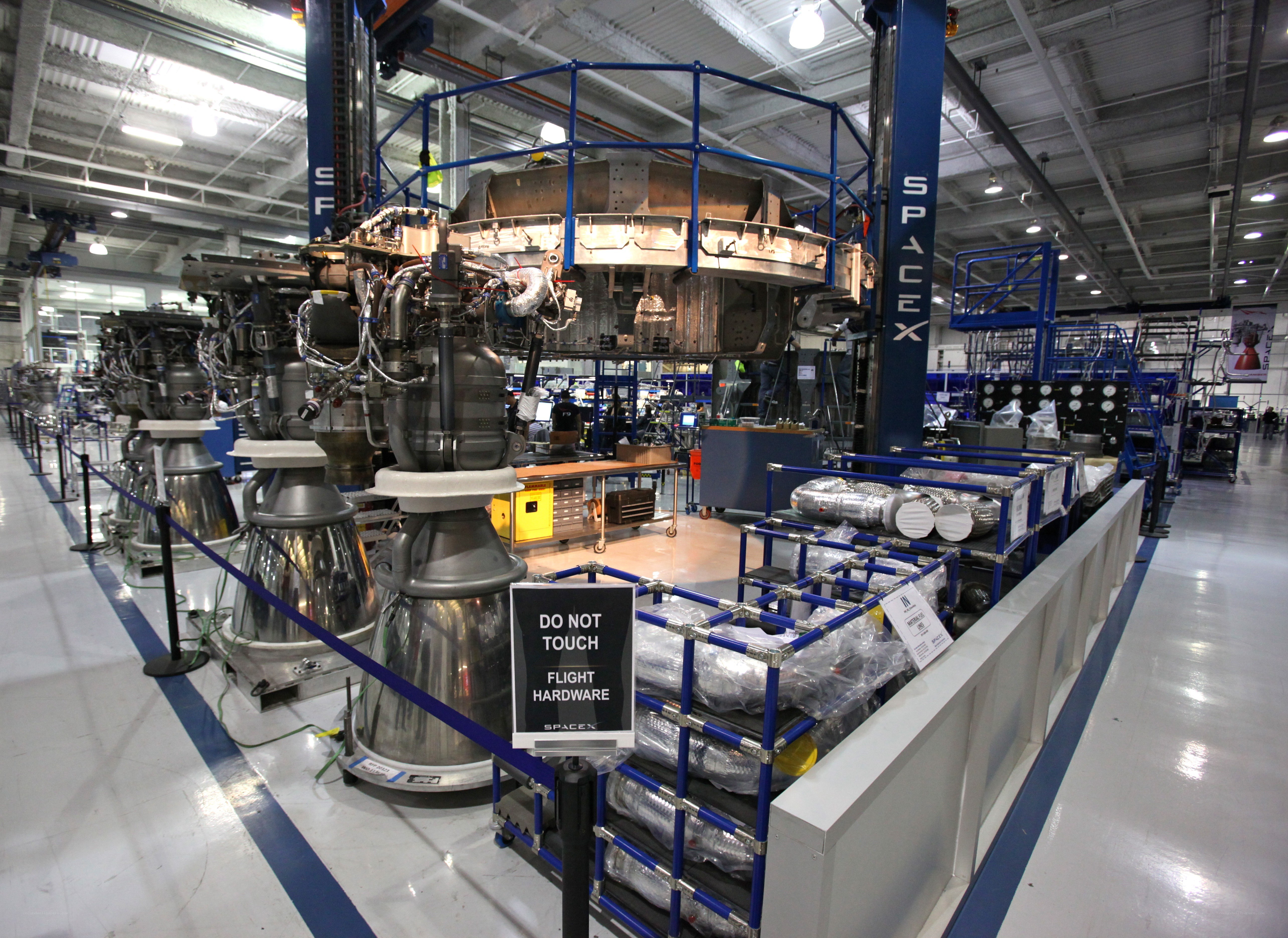SpaceX rocket engine assembly