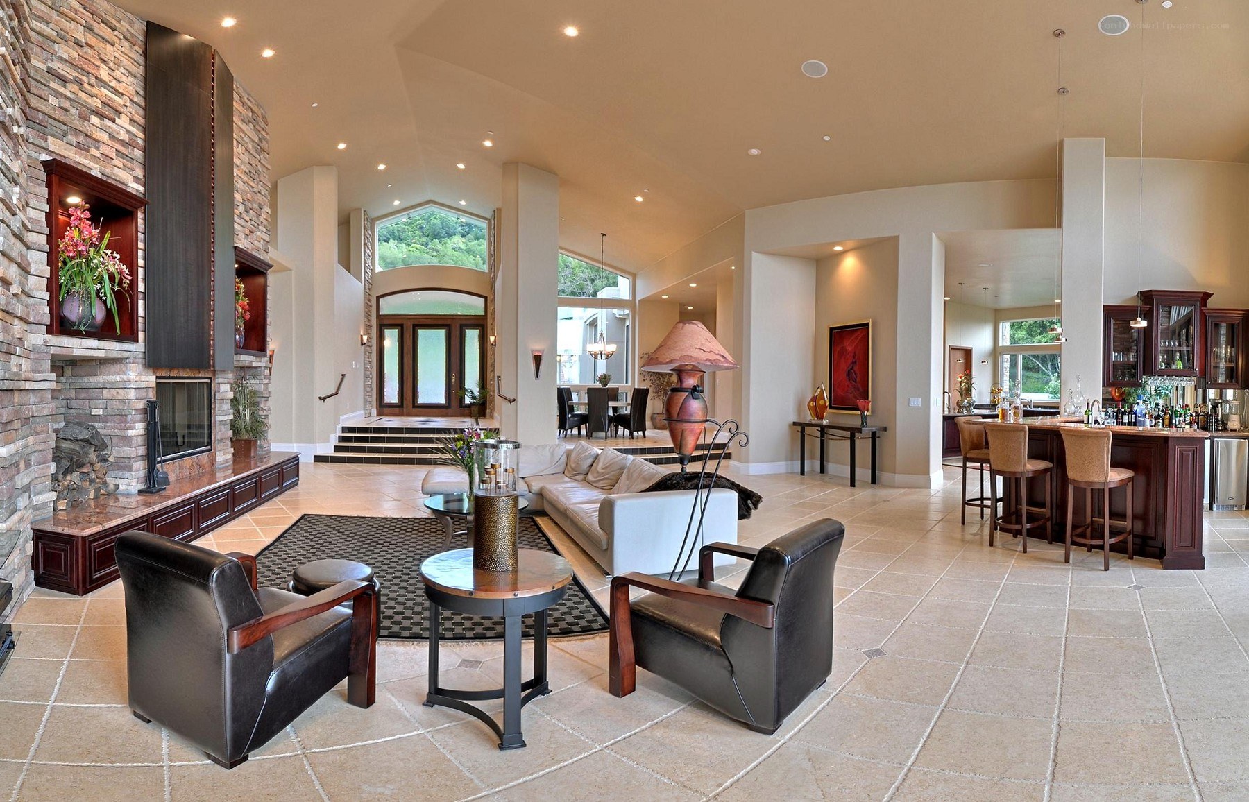 Spacious modern living room