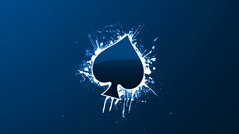 Spade Symbol with Splatter