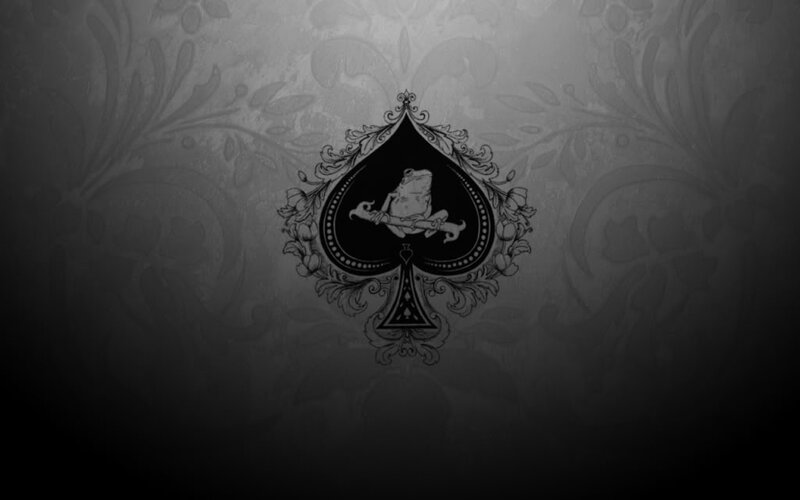 spade with frog illustration