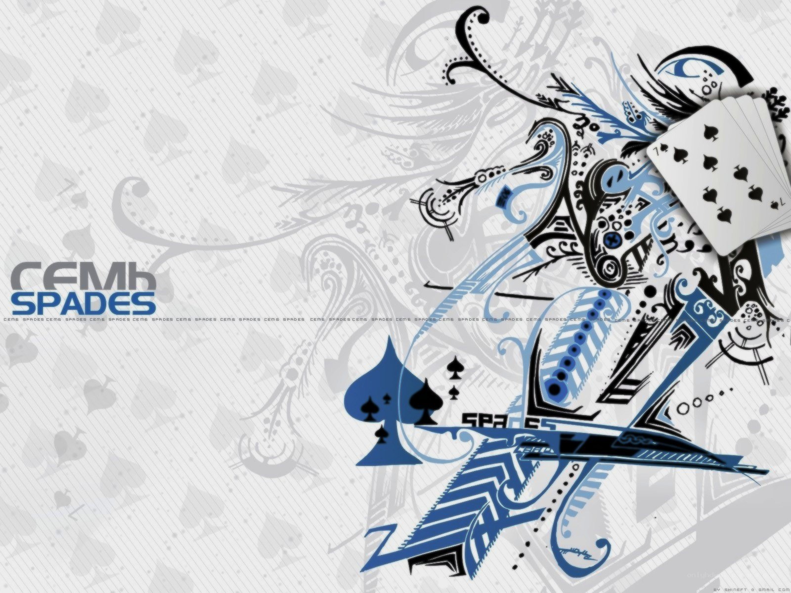 Spades card art design
