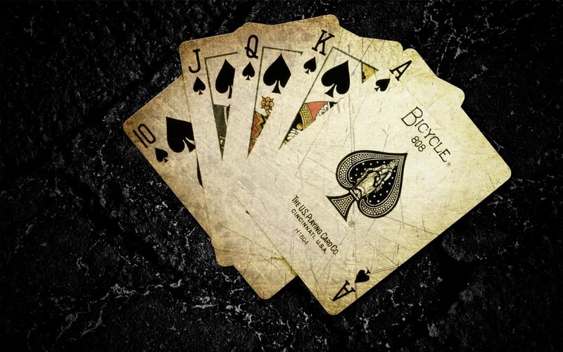 Spades Royal Flush — Black