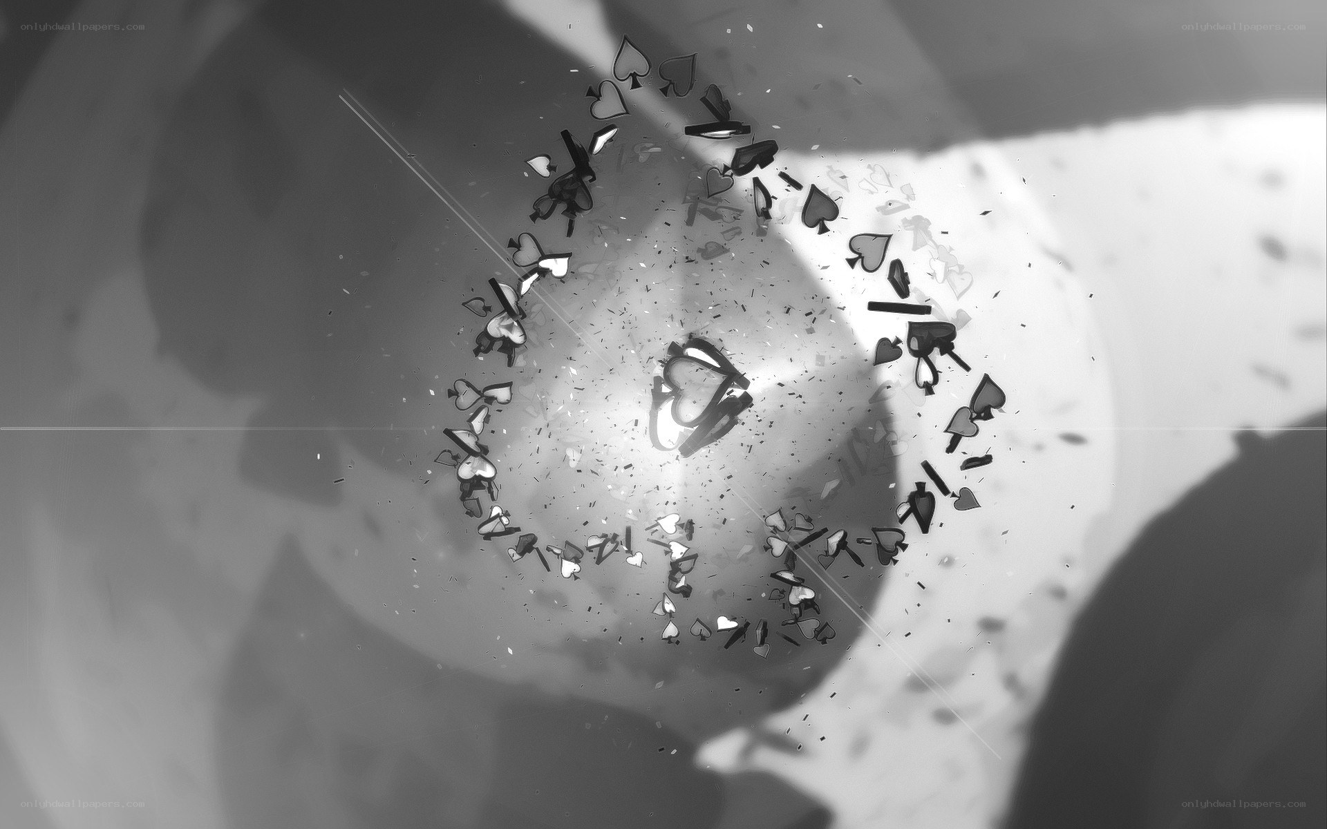 spades shattering in a vortex