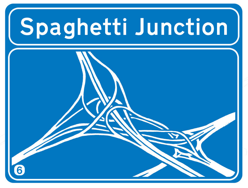 Spaghetti Junction sign