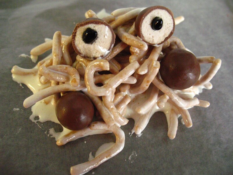 Spaghetti Monster Dessert — Brown