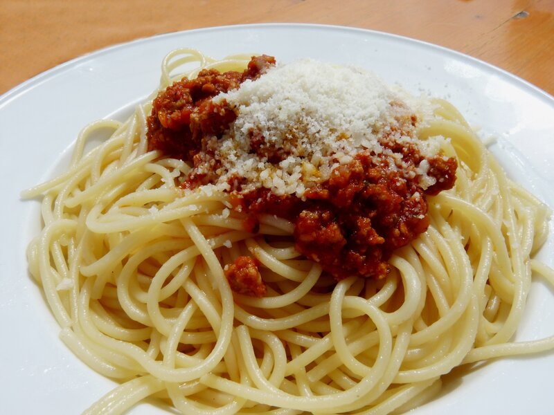 Spaghetti with Meat Sauce — White