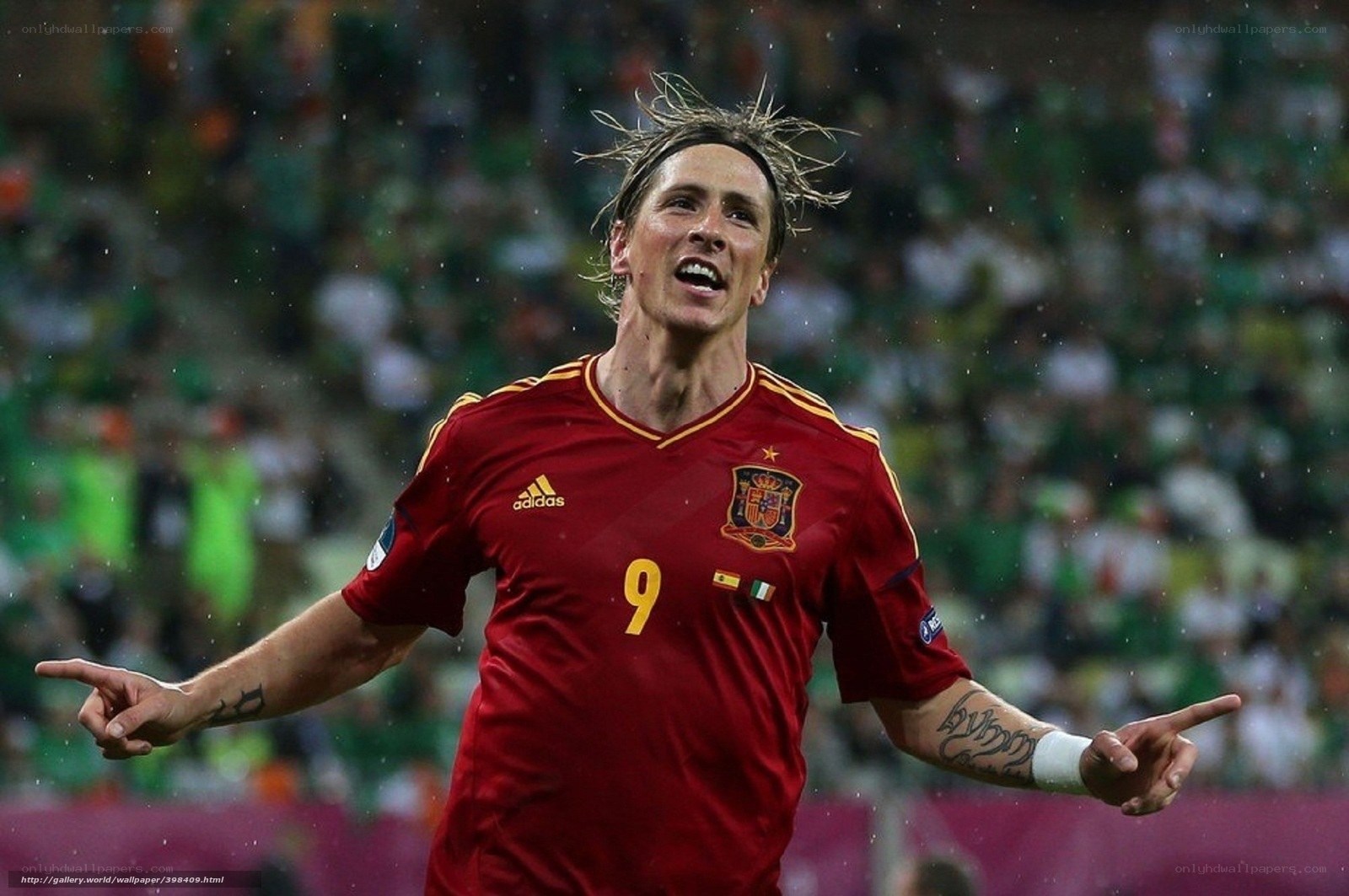 Spain football player celebrating