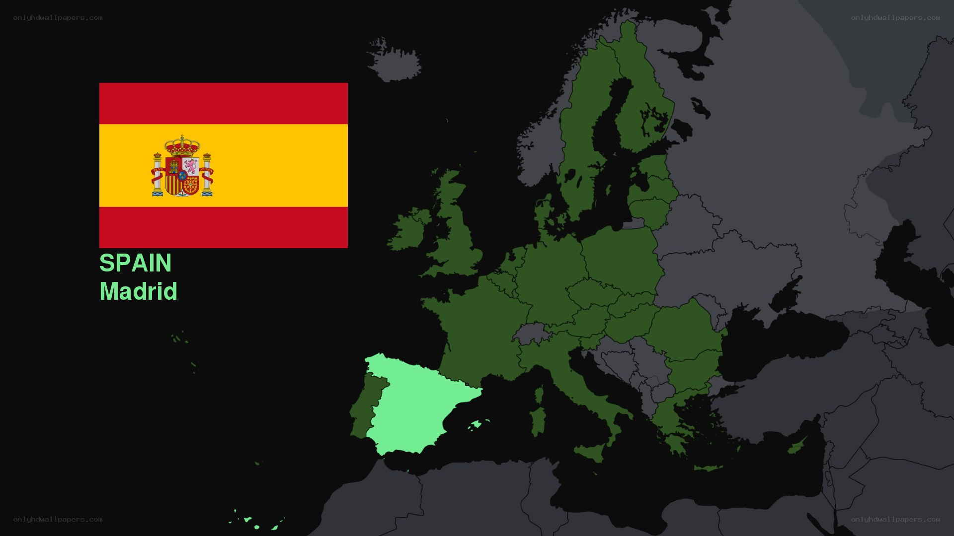 Spain on European map